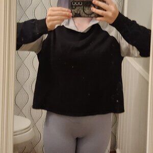 White/Gray/Black Casual Hoodie